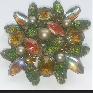 Julianan Elegant Multicolor Brooch Vintage Made In US 70's